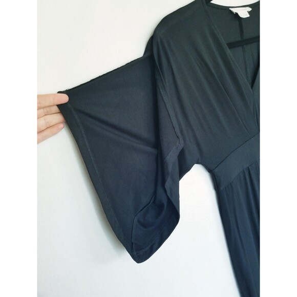 Ingrid & Isabel Navy Flutter Short Sleeve Maxi Maternity Empire Waist Dress XS - Picture 5 of 13